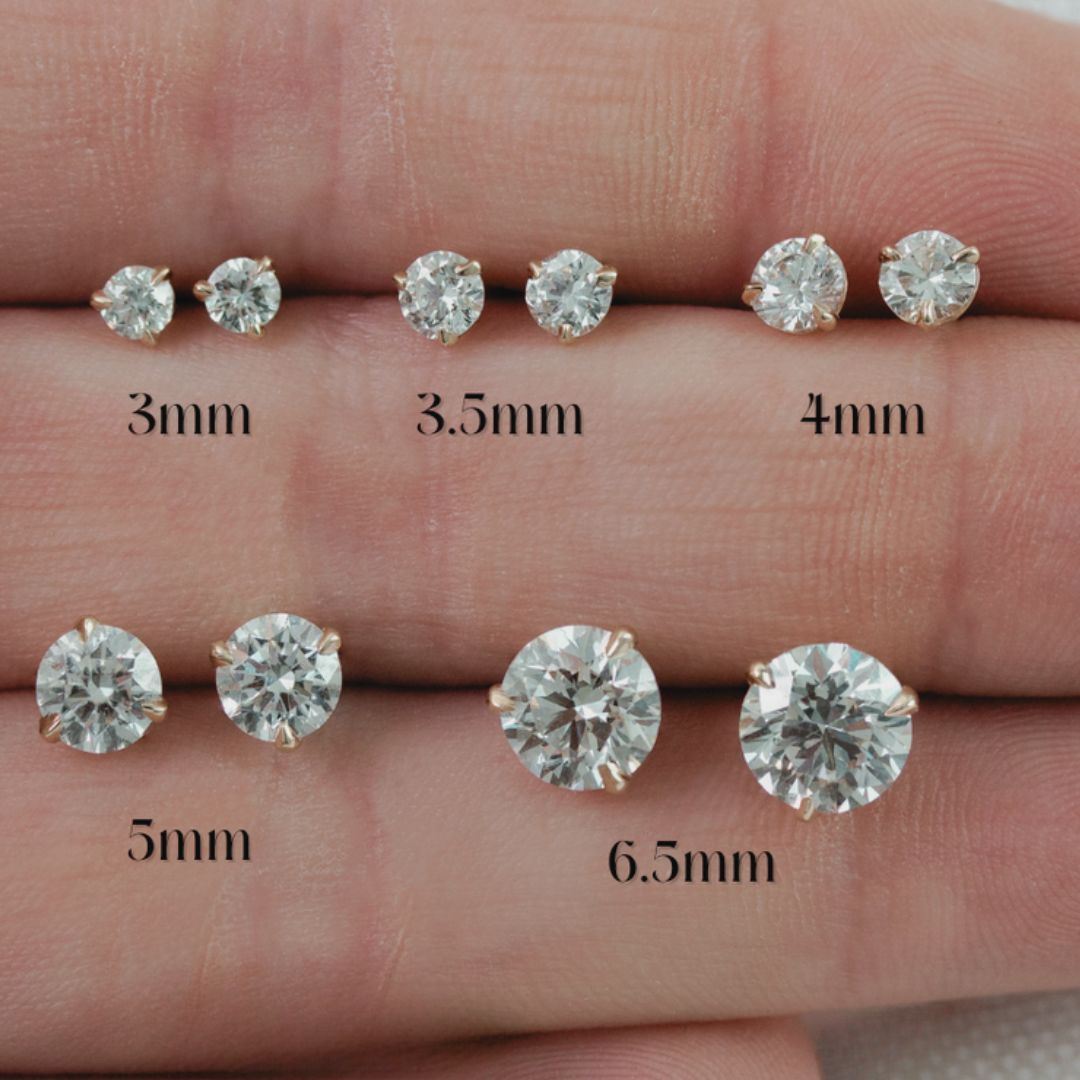 5mm diamond stud deals earrings