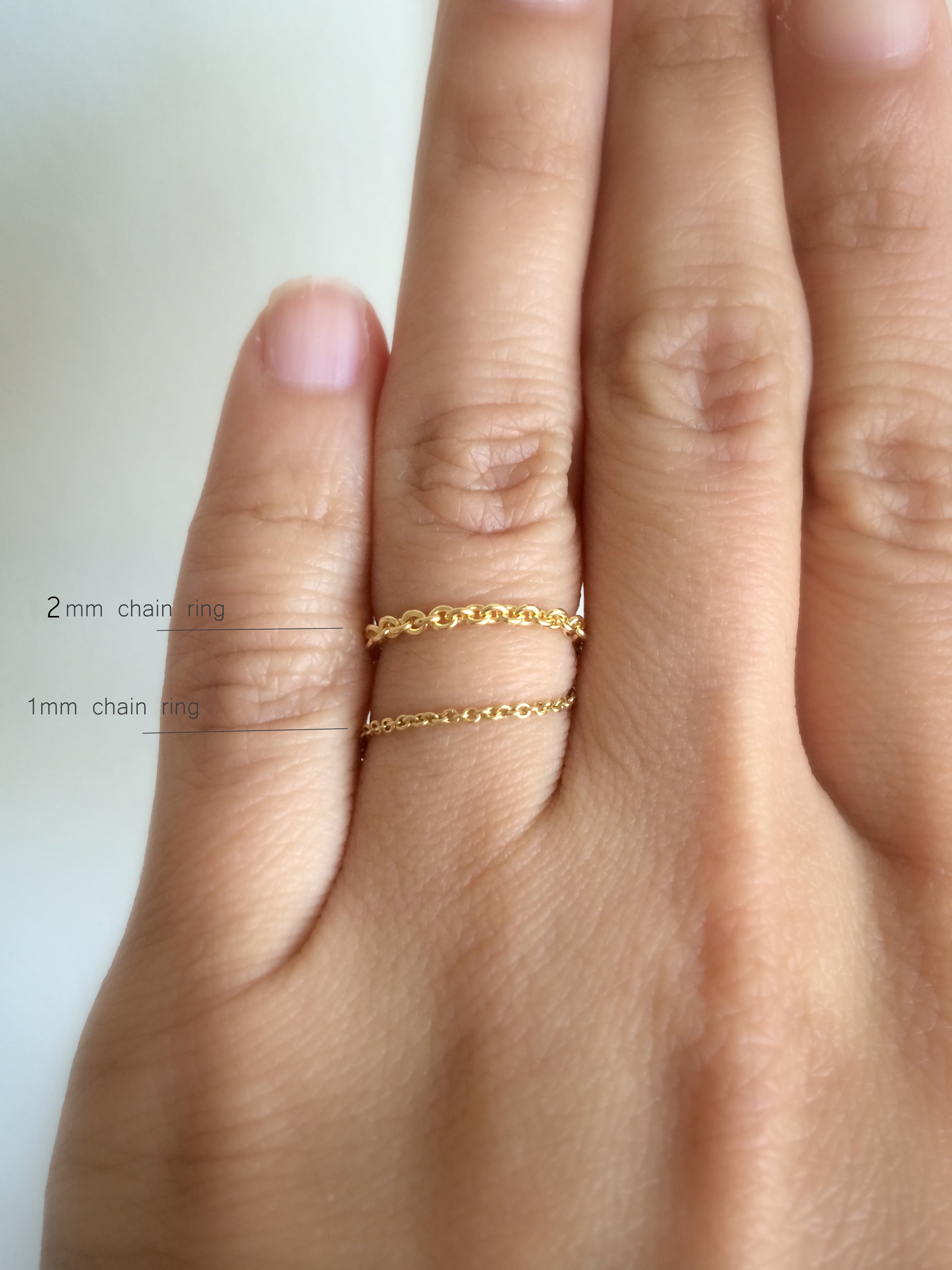 Thin gold clearance chain ring